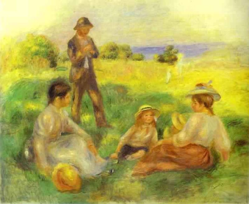 landscape in berneval with people (paysage o berneval avec personnages).jpg